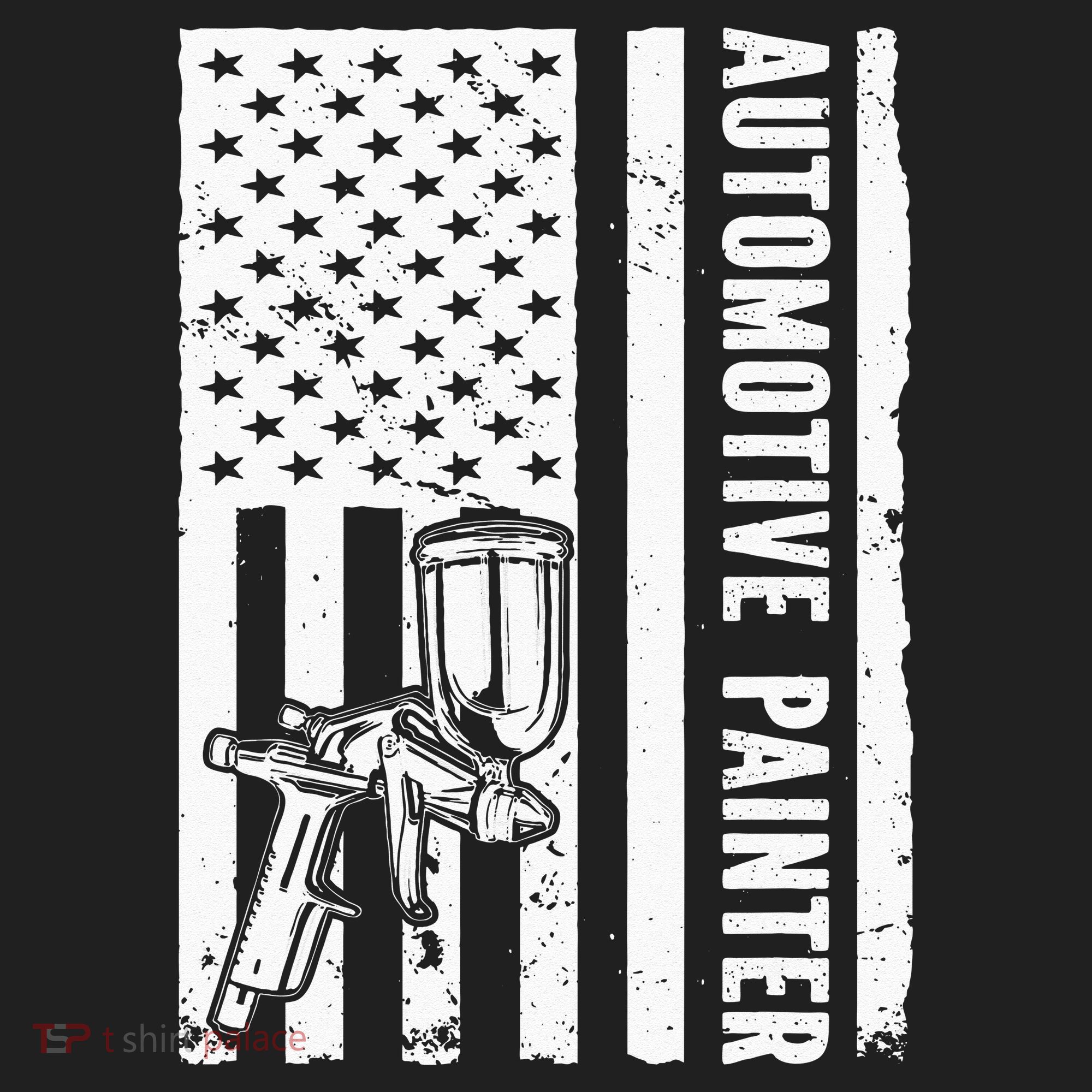 Auto Body Painter USA Flag Automotive Painter Tumbler