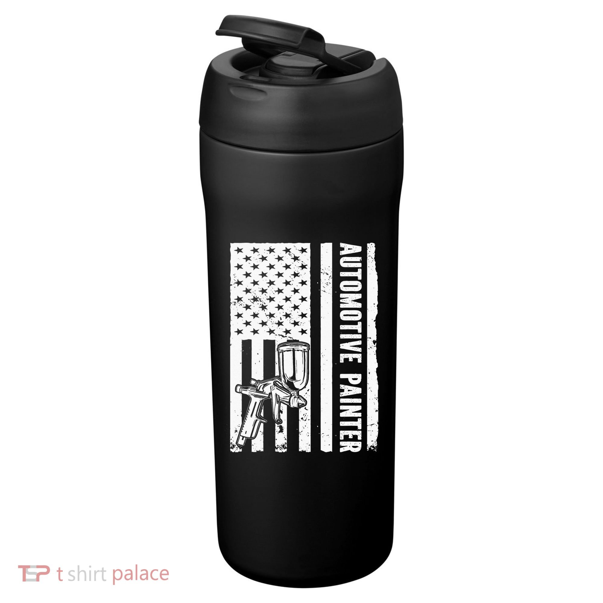 Auto Body Painter USA Flag Automotive Painter 24oz Duet Stainless Steel Tumbler