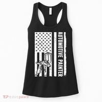 Auto Body Painter USA Flag Automotive Painter Women's Tank Top thumb 0