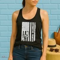 Auto Body Painter USA Flag Automotive Painter Women's Tank Top thumb 2