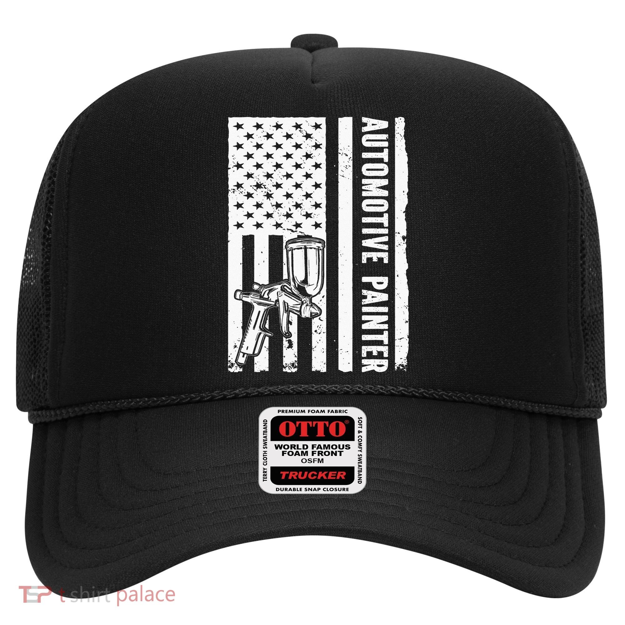 Auto Body Painter USA Flag Automotive Painter Hat
