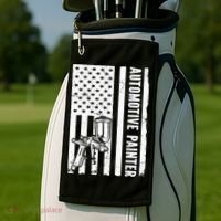 Auto Body Painter USA Flag Automotive Painter Golf Towel thumb 2