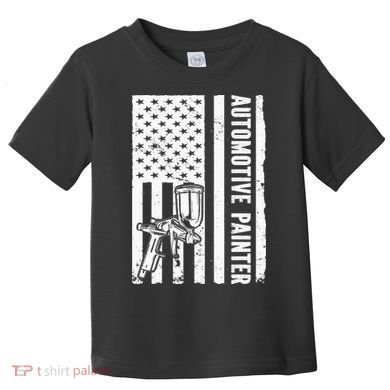 Auto Body Painter USA Flag Automotive Painter Toddler T-Shirt
