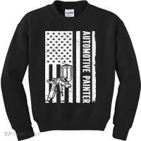 Auto Body Painter USA Flag Automotive Painter Kids Sweatshirt thumb 0