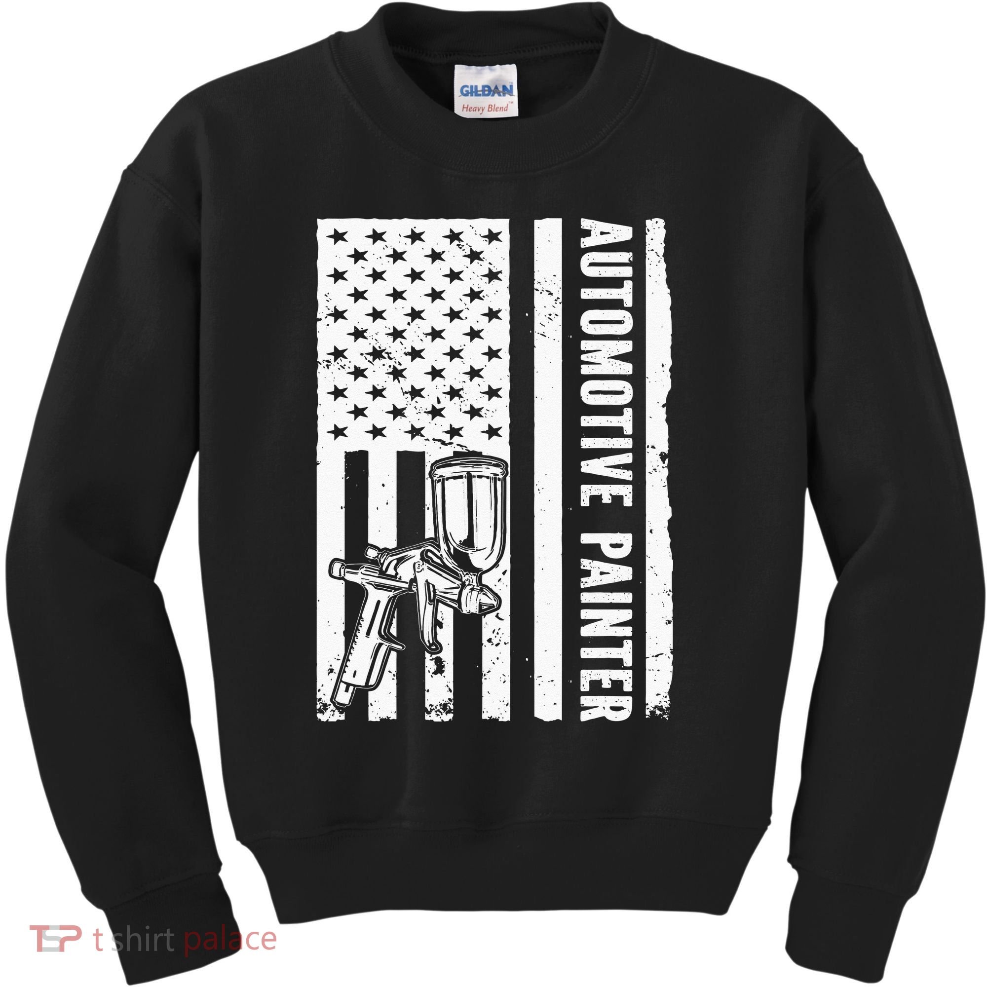 Auto Body Painter USA Flag Automotive Painter Kids Sweatshirt