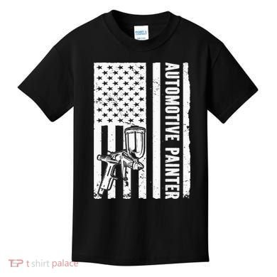 Auto Body Painter USA Flag Automotive Painter Kids T-Shirt