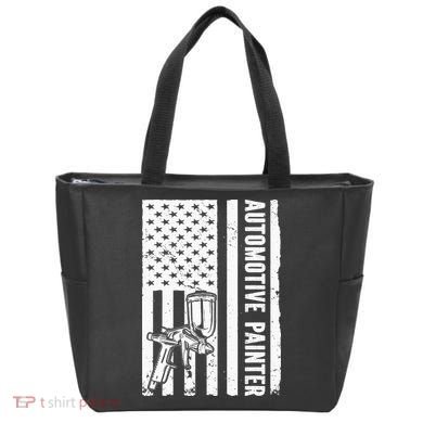 Auto Body Painter USA Flag Automotive Painter Tote Bag