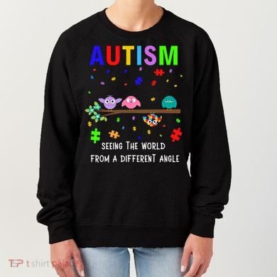 Autism Bird Puzzle Seeing The World From A Different Angle Gift Women's Sweatshirt