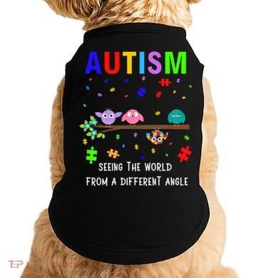Autism Bird Puzzle Seeing The World From A Different Angle Gift Doggie Tank