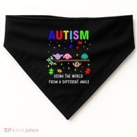 Autism Bird Puzzle Seeing The World From A Different Angle Gift USA-Made Doggie Bandana thumb 0