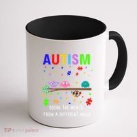 Autism Bird Puzzle Seeing The World From A Different Angle Gift Coffee Mug thumb 1