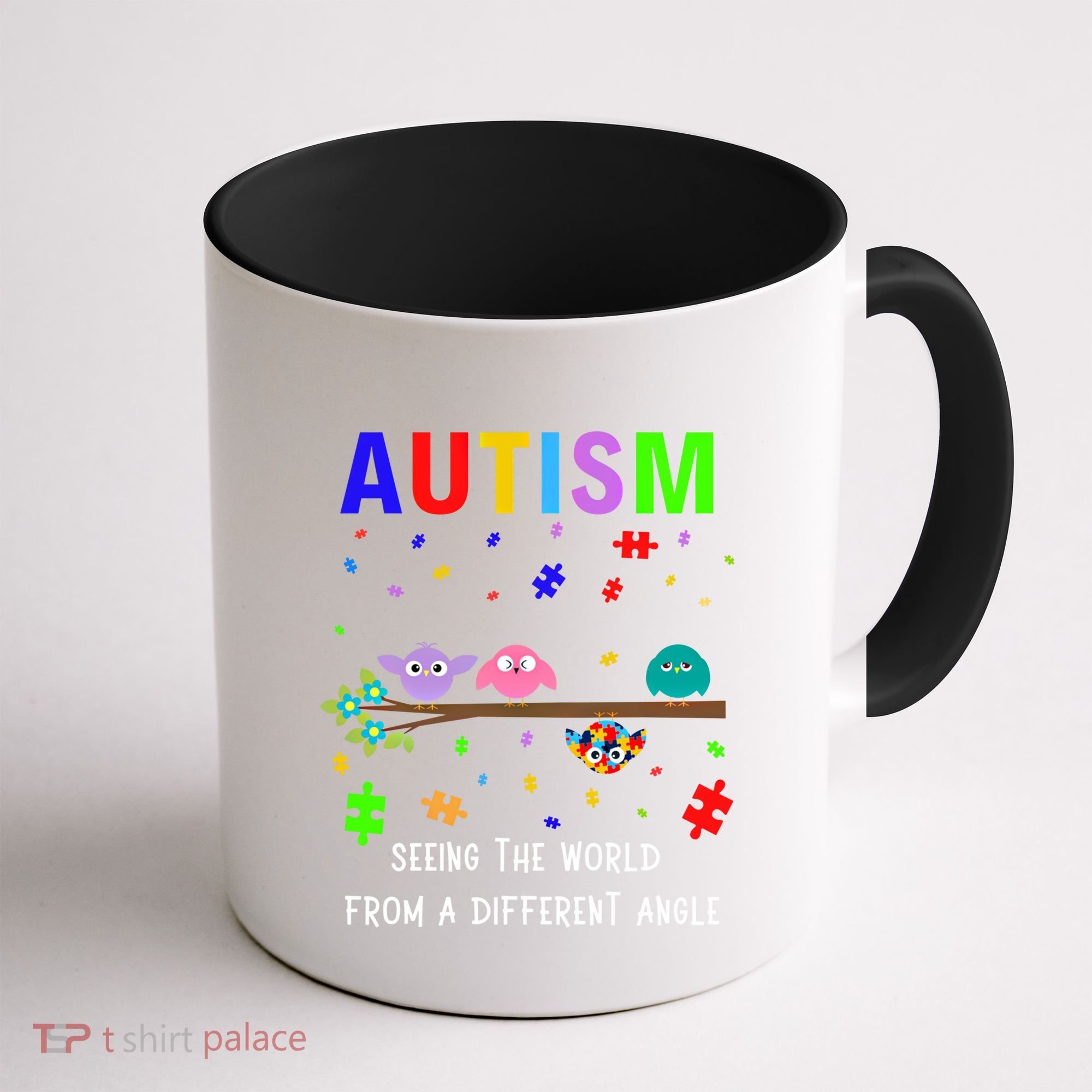 Autism Bird Puzzle Seeing The World From A Different Angle Gift Coffee Mug