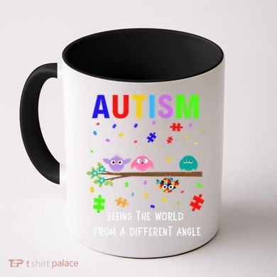 Autism Bird Puzzle Seeing The World From A Different Angle Gift Coffee Mug