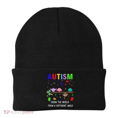 Autism Bird Puzzle Seeing The World From A Different Angle Gift Beanie