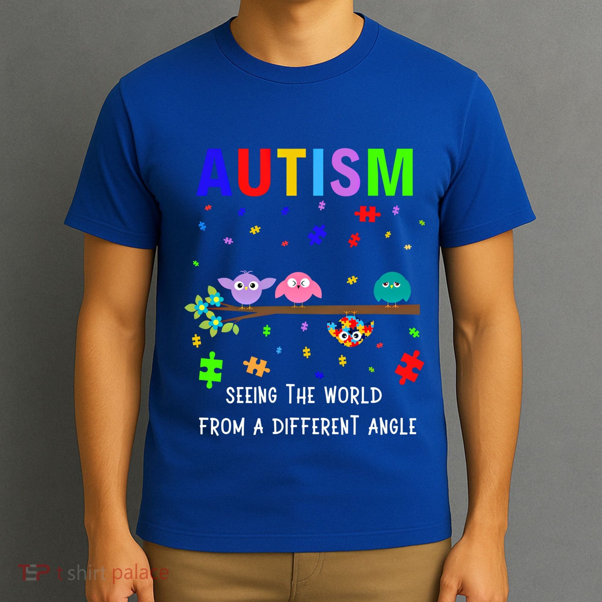 Autism Bird Puzzle Seeing The World From A Different Angle Gift T-Shirt