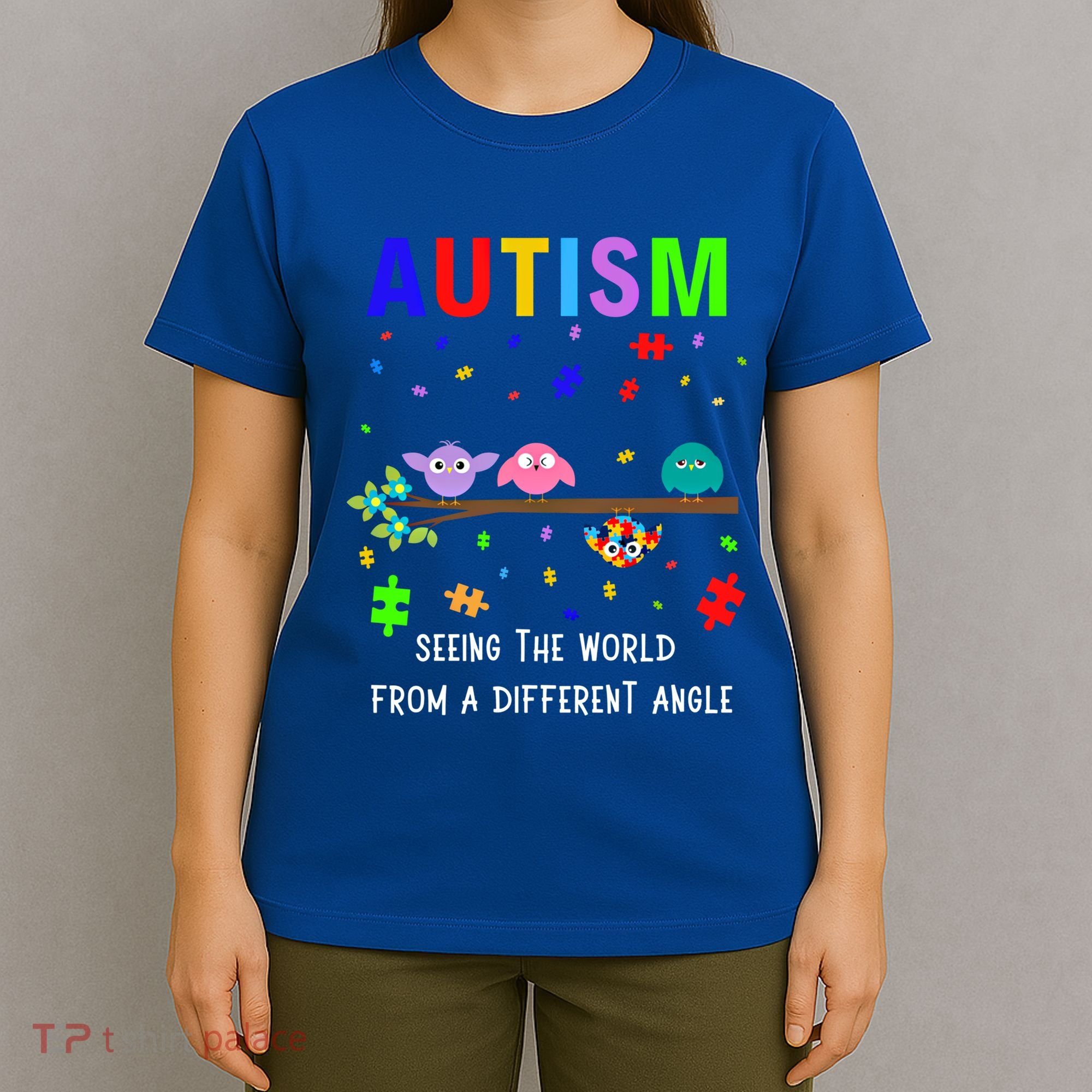 Autism Bird Puzzle Seeing The World From A Different Angle Gift T-Shirt
