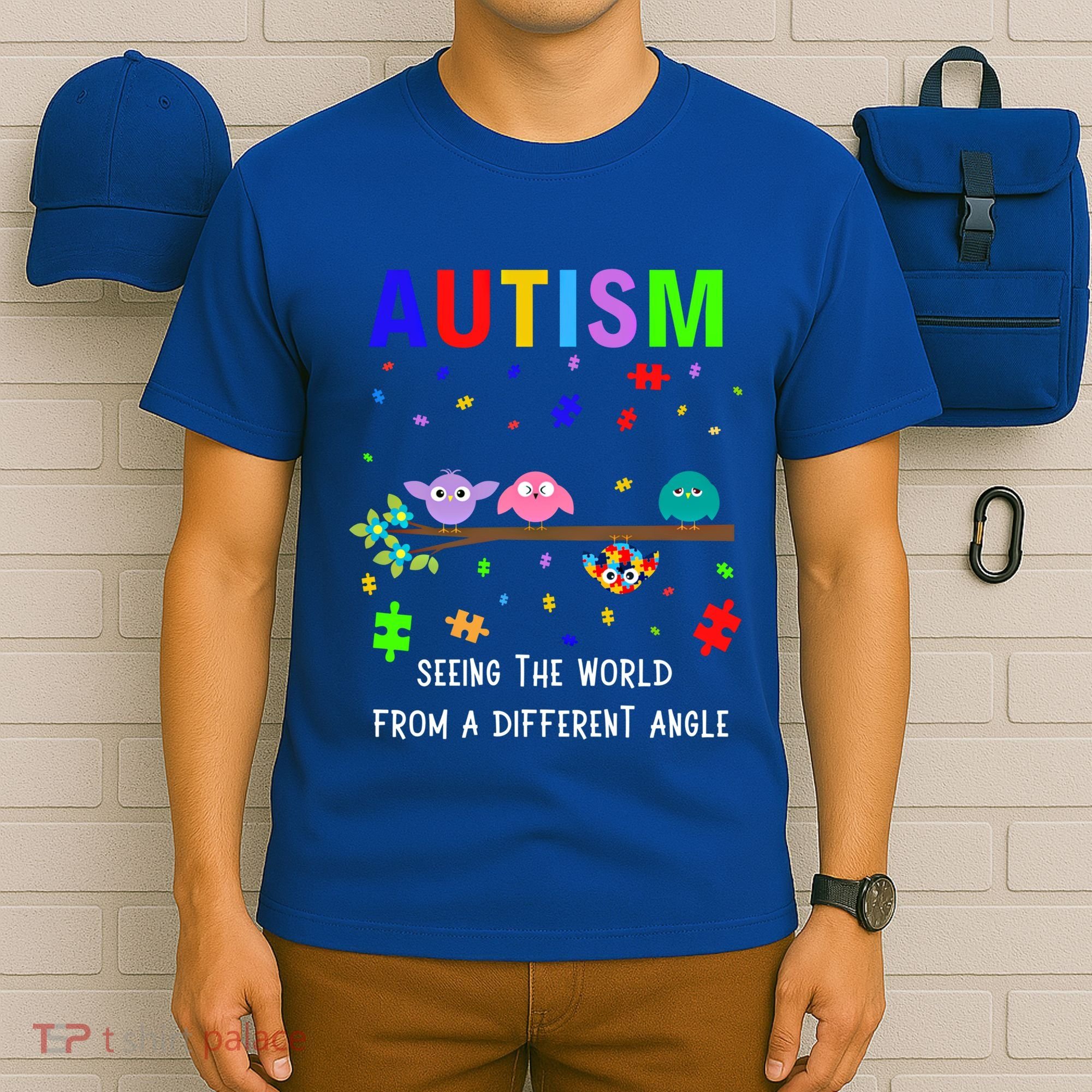 Autism Bird Puzzle Seeing The World From A Different Angle Gift T-Shirt