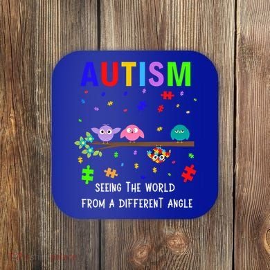 Autism Bird Puzzle Seeing The World From A Different Angle Gift Coaster