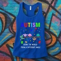 Autism Bird Puzzle Seeing The World From A Different Angle Gift Women's Tank Top thumb 3