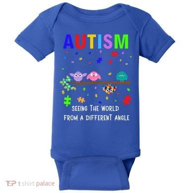 Autism Bird Puzzle Seeing The World From A Different Angle Gift Baby Bodysuit