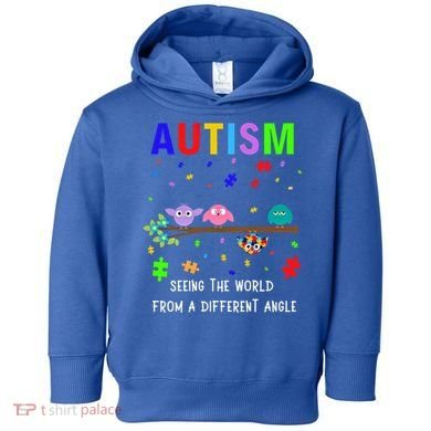 Autism Bird Puzzle Seeing The World From A Different Angle Gift Toddler Hoodie
