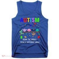 Autism Bird Puzzle Seeing The World From A Different Angle Gift Tank Top thumb 0