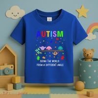 Autism Bird Puzzle Seeing The World From A Different Angle Gift Toddler T-Shirt thumb 3
