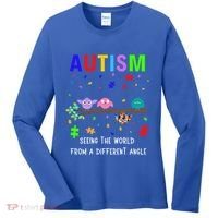 Autism Bird Puzzle Seeing The World From A Different Angle Gift Women's Long Sleeve Shirt thumb 0