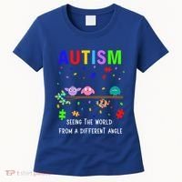 Autism Bird Puzzle Seeing The World From A Different Angle Gift Women's T-Shirt thumb 0