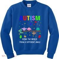 Autism Bird Puzzle Seeing The World From A Different Angle Gift Kids Sweatshirt thumb 0