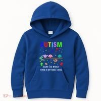 Autism Bird Puzzle Seeing The World From A Different Angle Gift Kids Hoodie thumb 0