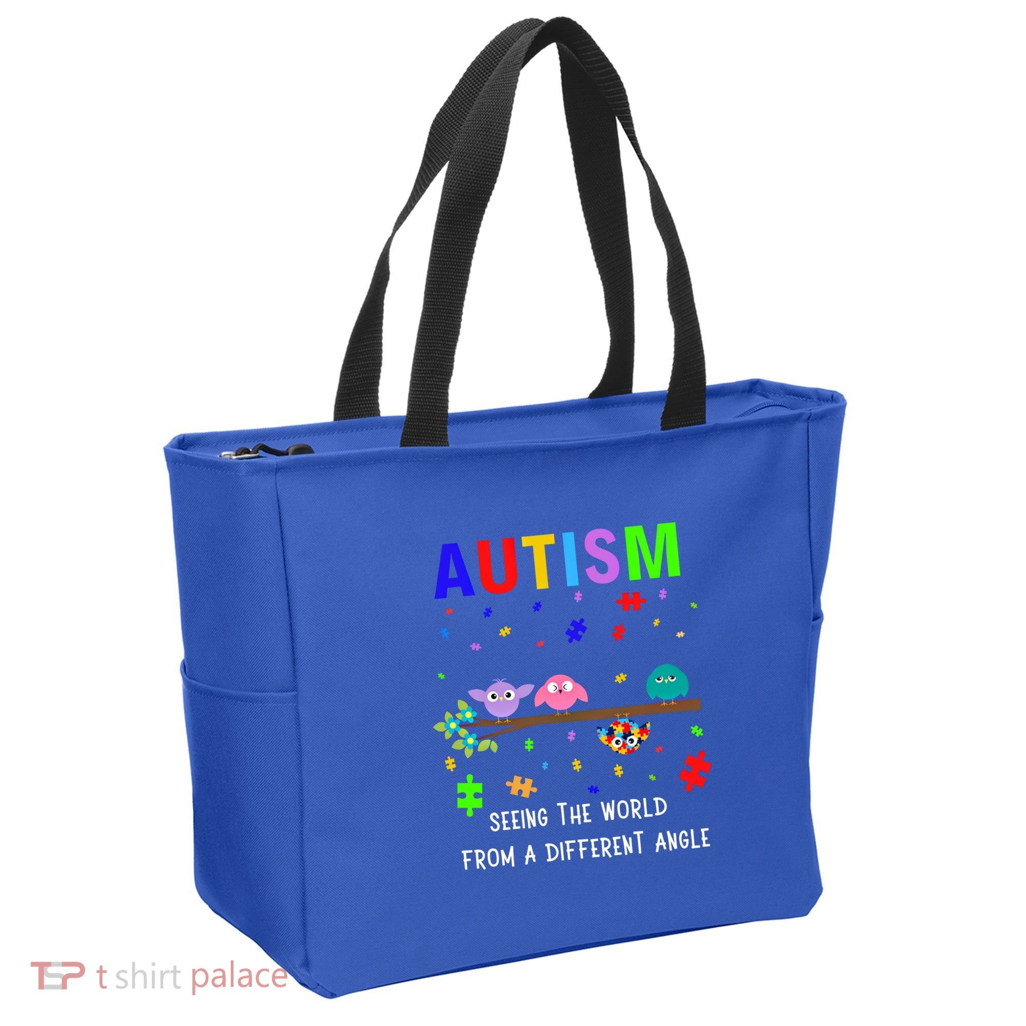 Autism Bird Puzzle Seeing The World From A Different Angle Gift Tote Bag