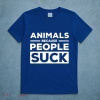 Animals Because People Suck Animal Lover Animal Keeper Zoo Gift T-Shirt thumb 5