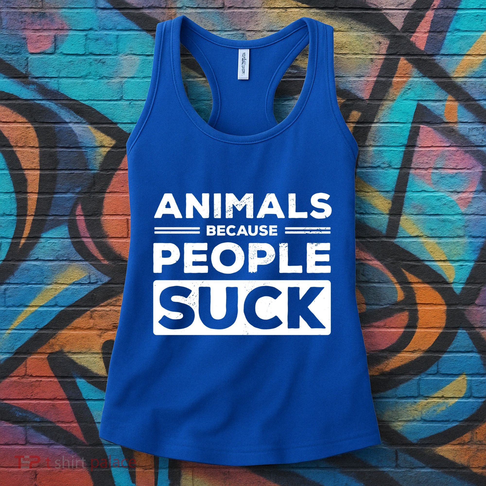 Animals Because People Suck Animal Lover Animal Keeper Zoo Gift Women's Tank Top
