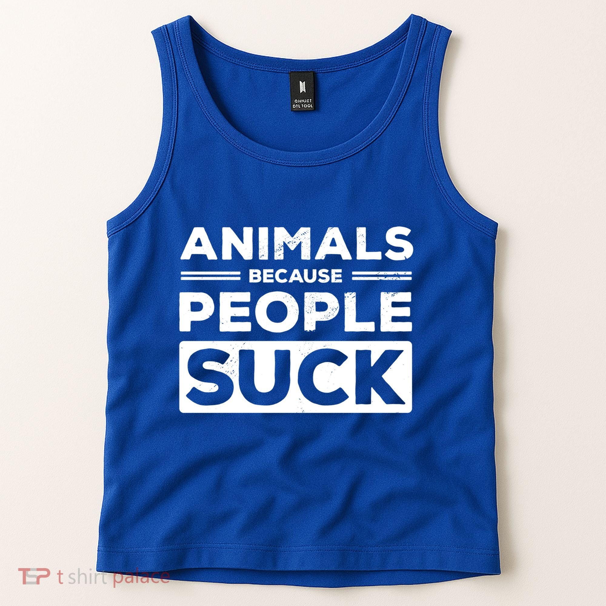 Animals Because People Suck Animal Lover Animal Keeper Zoo Gift Tank Top