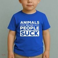 Animals Because People Suck Animal Lover Animal Keeper Zoo Gift Toddler T-Shirt thumb 2