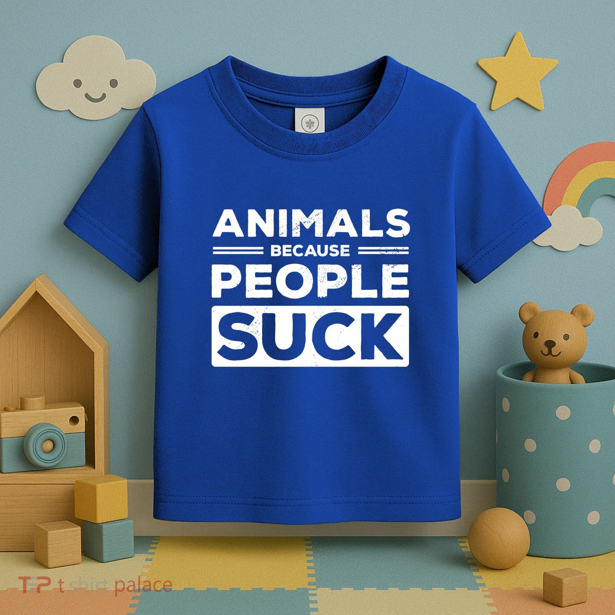 Animals Because People Suck Animal Lover Animal Keeper Zoo Gift Toddler T-Shirt