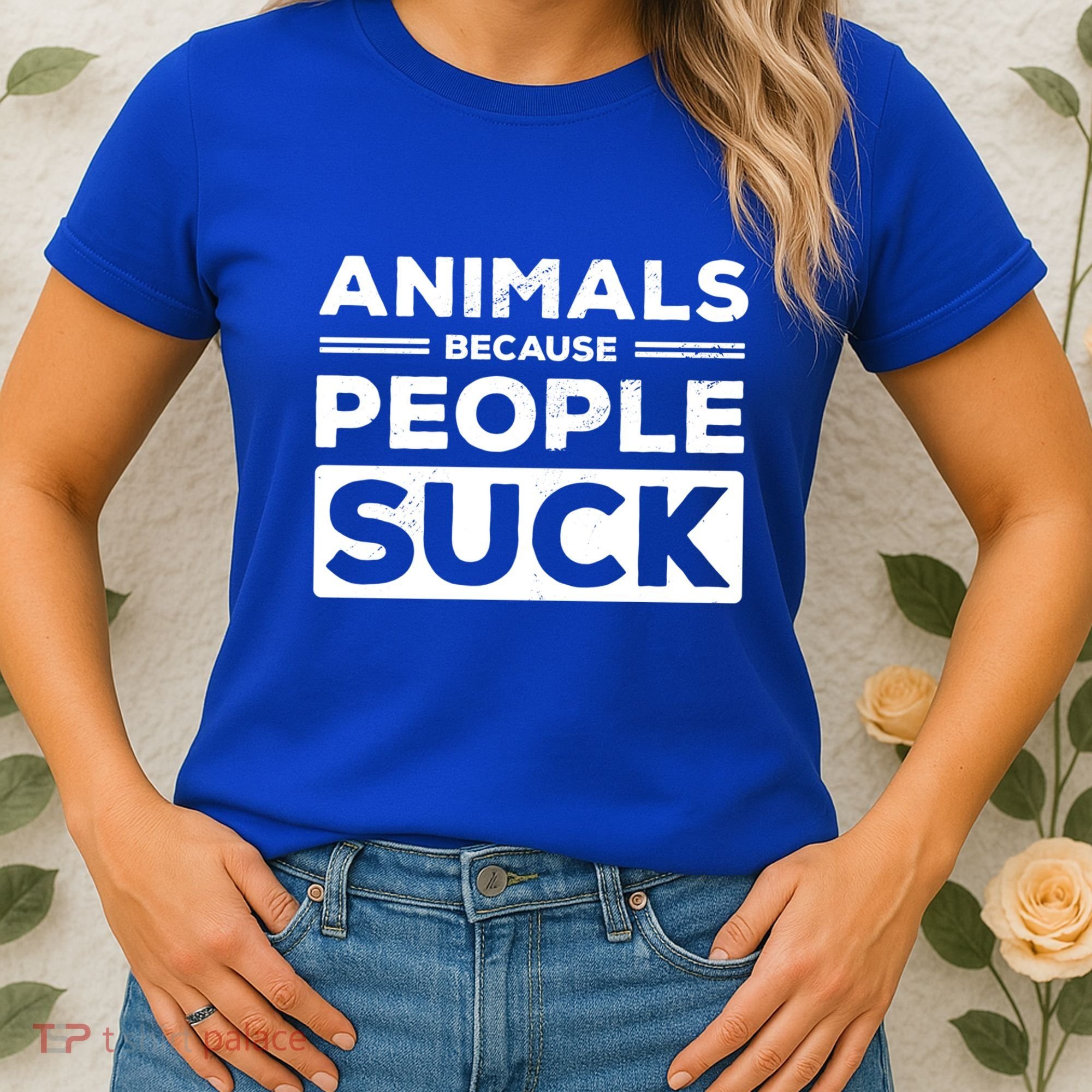 Animals Because People Suck Animal Lover Animal Keeper Zoo Gift Women's T-Shirt
