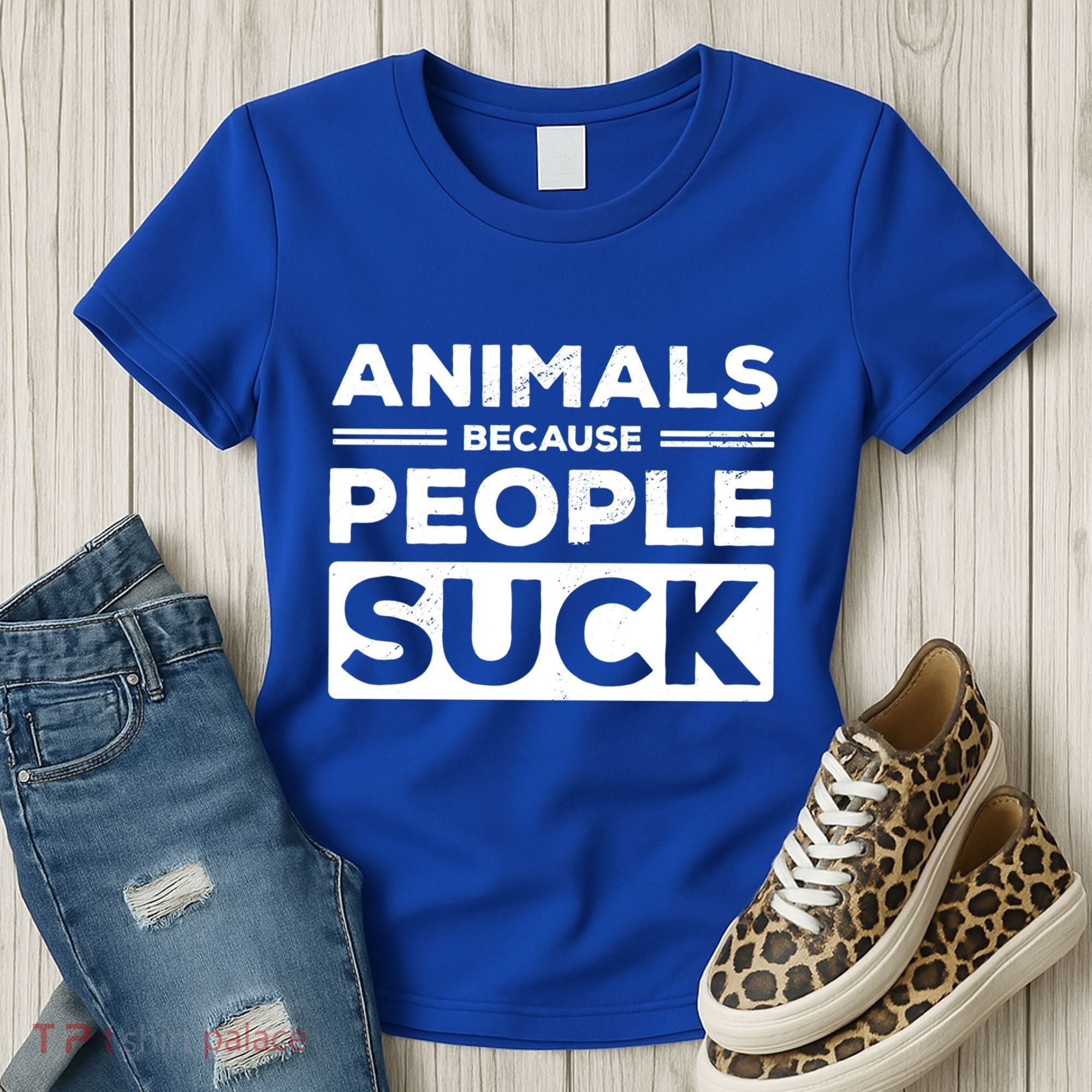 Animals Because People Suck Animal Lover Animal Keeper Zoo Gift Women's T-Shirt