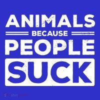 Animals Because People Suck Animal Lover Animal Keeper Zoo Gift Women's T-Shirt thumb 6