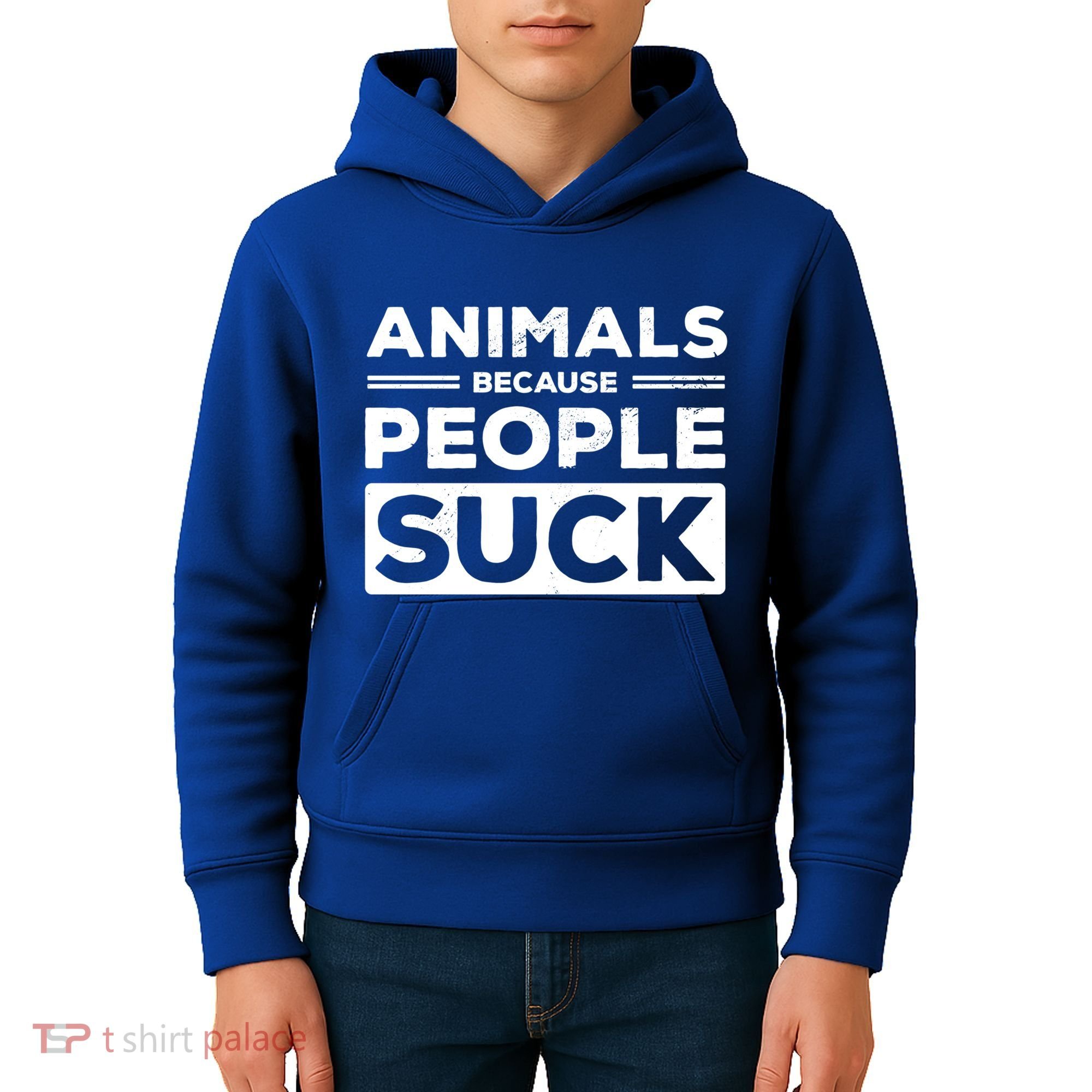 Animals Because People Suck Animal Lover Animal Keeper Zoo Gift Kids Hoodie
