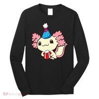 Axolotl Birthday Party Cute Axolotl Birthday Party Axolotl Long Sleeve Shirt thumb 0