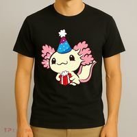 Axolotl Birthday Party Cute Axolotl Birthday Party Axolotl T-Shirt thumb 3