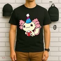 Axolotl Birthday Party Cute Axolotl Birthday Party Axolotl T-Shirt thumb 6