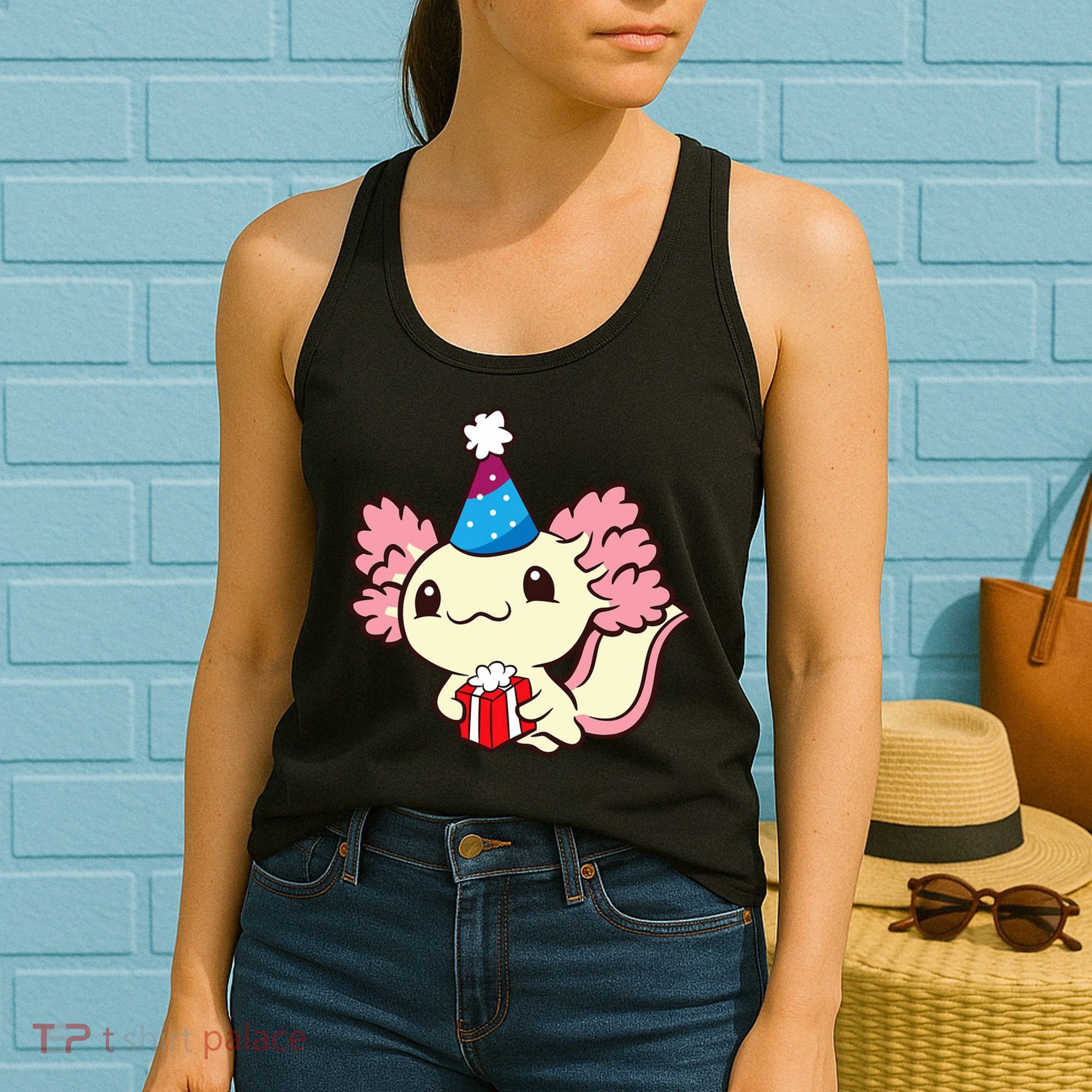 Axolotl Birthday Party Cute Axolotl Birthday Party Axolotl Women's Tank Top