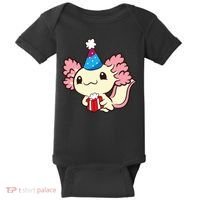 Axolotl Birthday Party Cute Axolotl Birthday Party Axolotl Baby Bodysuit thumb 0