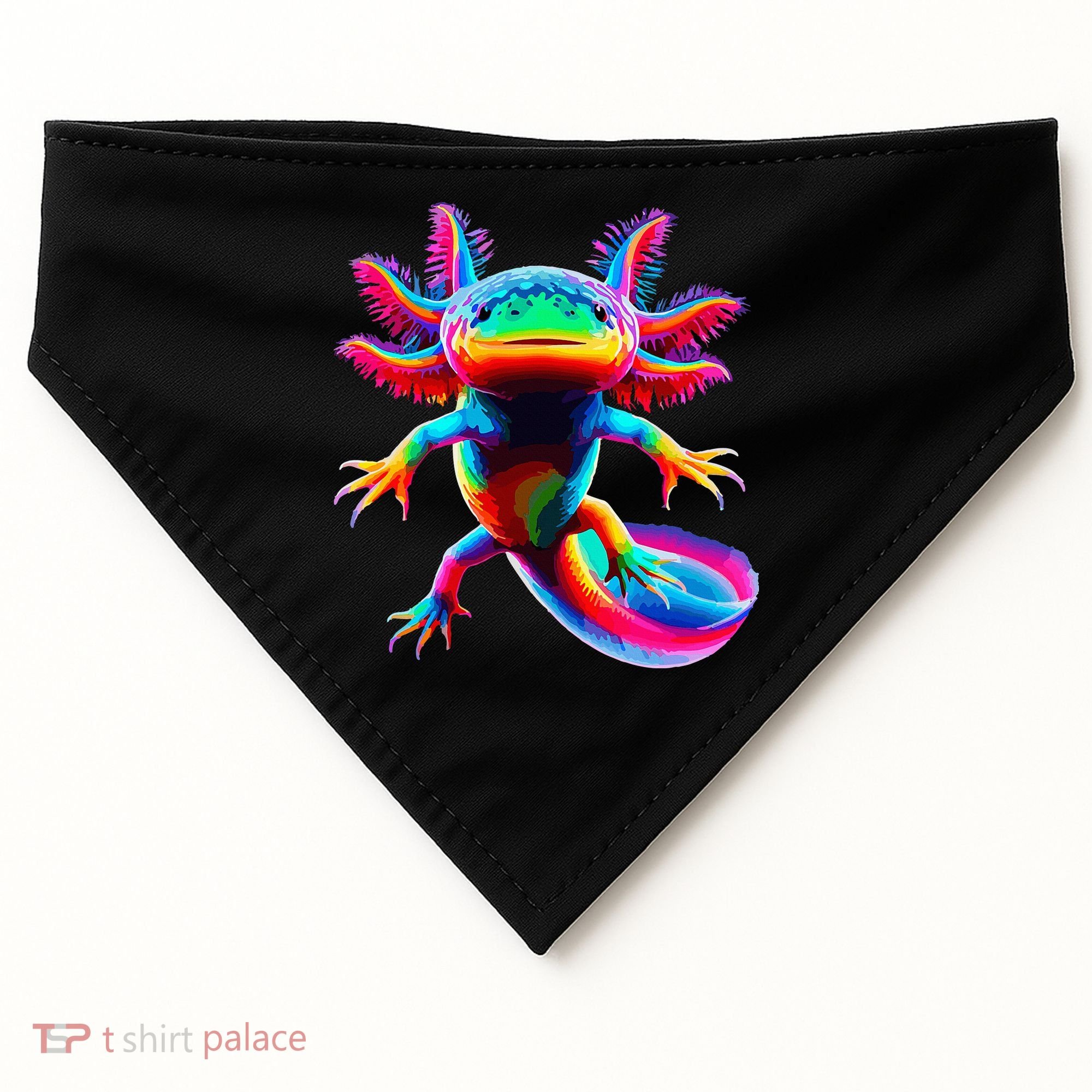 Axolotl Beautiful Pop Art Axolotl USA-Made Doggie Bandana