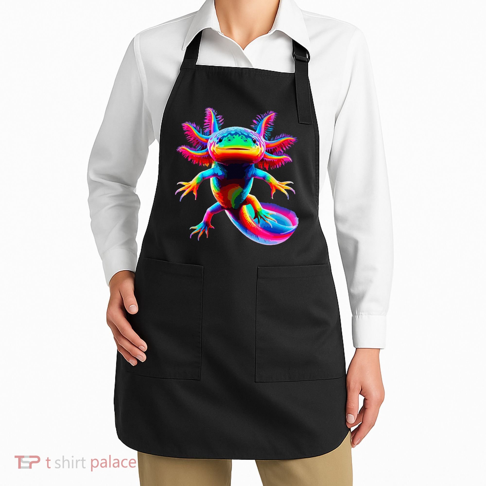 Axolotl Beautiful Pop Art Axolotl Apron