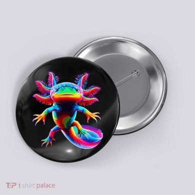 Axolotl Beautiful Pop Art Axolotl Button