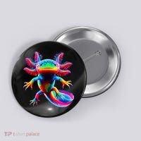 Axolotl Beautiful Pop Art Axolotl Button thumb 0